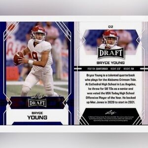🏈 Bryce Young 2022 Leaf Draft Rookie Card #49 Alabama Crimson Tide